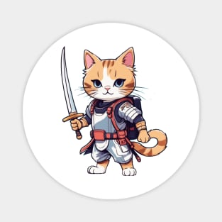 Adventure samurai cat Magnet